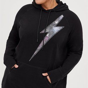 Torrid Black Lightning Bolt Hoodie